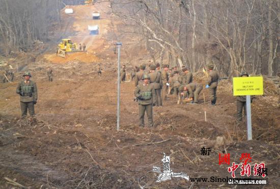 韩朝连通江原道非军事区内的军用道路_朝鲜半岛-国防部-非军事-