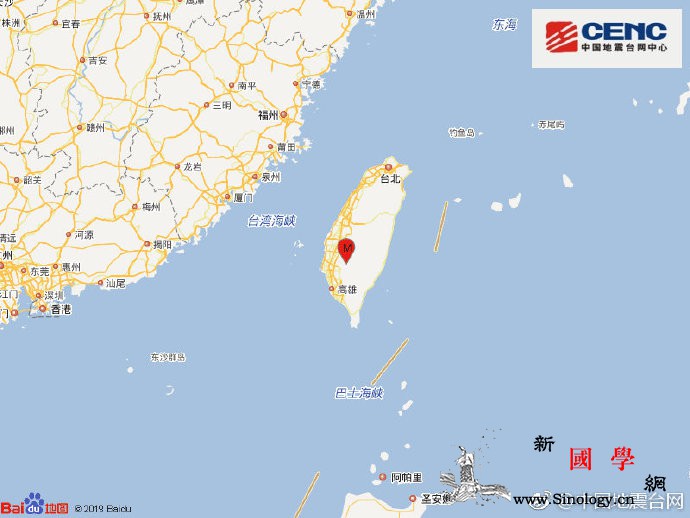 台湾嘉义县发生4.6级地震震源深度2_嘉义县-台网-震源-