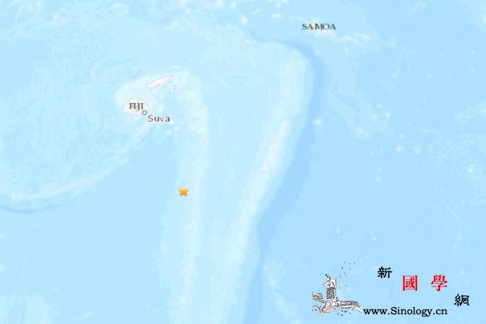 斐济东南部海域发生5.6级地震震源深_斐济-美国-海域-
