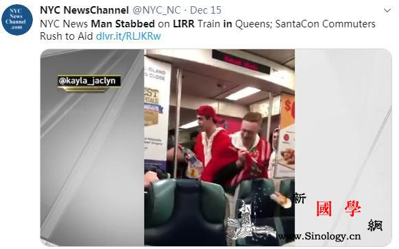 醉汉在纽约火车上捅人被一群“圣诞老人_嫌犯-圣诞老人-逮捕-