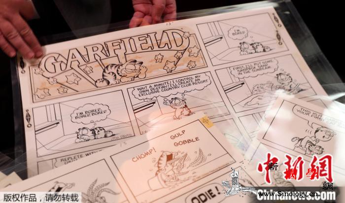 《加菲猫》漫画原稿拍卖：逾万幅作品跨_吉姆-连环-漫画家-