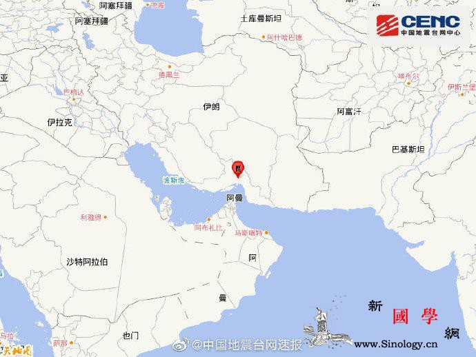 伊朗南部发生5.1级地震震源深度10_台网-伊朗-震源-