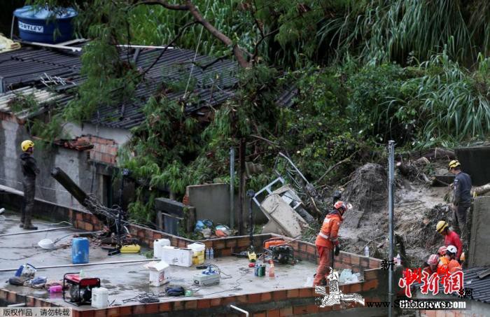 巴西东南部遇创纪录暴雨致53死上万人_泥石流-倒塌-拉斯-