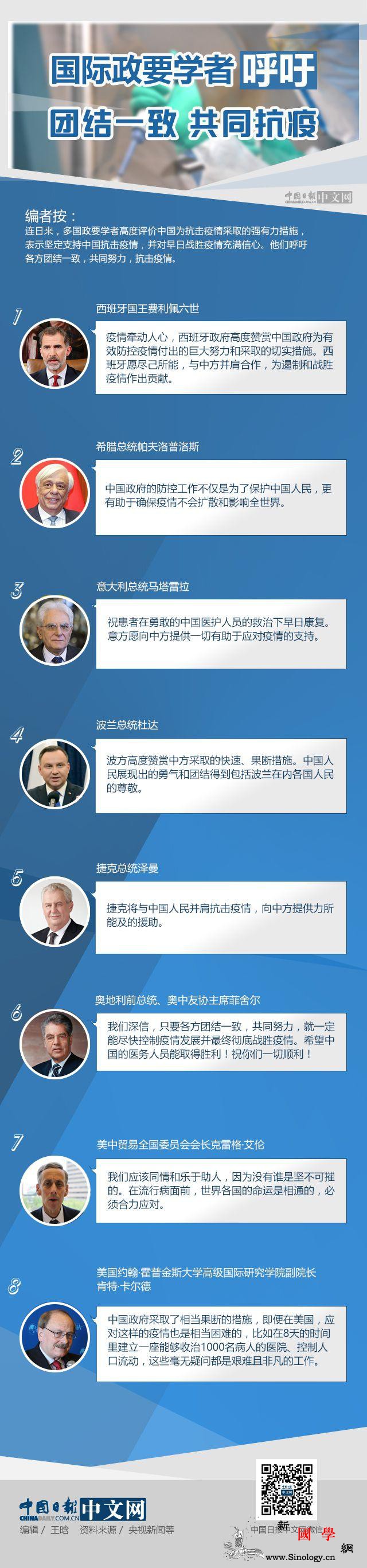 图解丨国际政要学者呼吁:团结一致共同_画中画-政要-抗击-