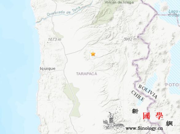 智利东部发生5.2级地震震源深度10_智利-震源-画中画-