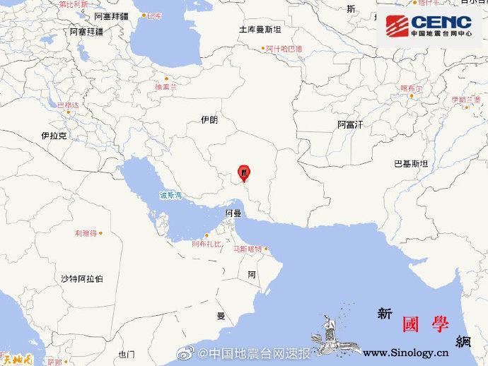 伊朗南部发生5.1级地震震源深度10_台网-伊朗-震源-