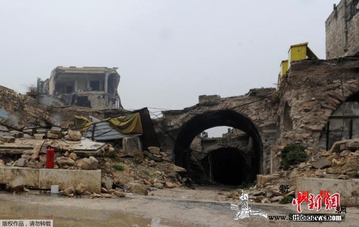 叙利亚政府在阿勒颇进行重建当地曾遭武_叙利亚-废墟-武装-