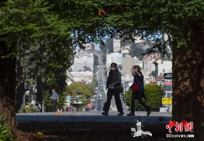 美国加州多地暴发反对“居家令”的抗议_旧金山-加州-抗议者-