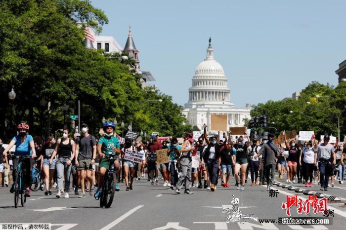 美国华盛顿特区已动员国民警卫队保护白_华盛顿-抗议者-示威者-