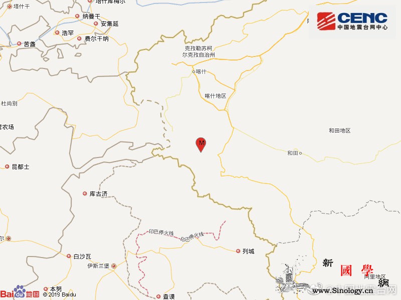 新疆喀什地区叶城县发生3.6级地震震_喀什-叶城县-震源-
