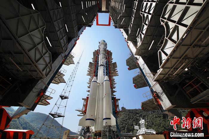 中国北斗三号导航系统最后一颗组网卫星_长征-运载火箭-图为-