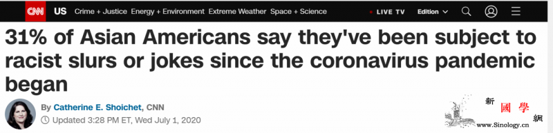 CNN：研究显示近三成亚裔美国人因_亚裔-美国人-美国-