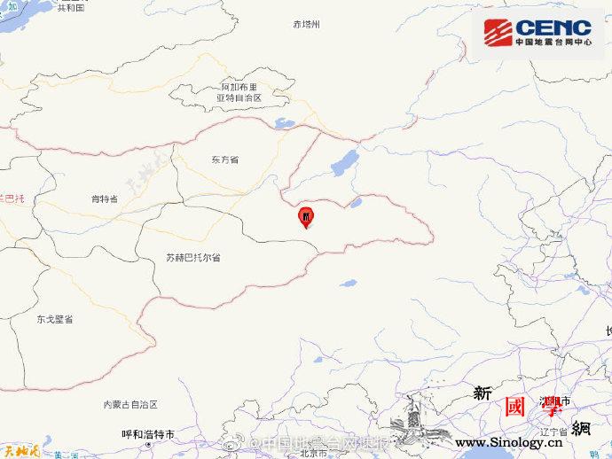 蒙古国发生5.2级地震震源深度10千_台网-震源-画中画-
