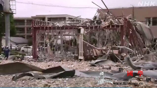 日本福岛发生爆炸已致11伤民众：像地_日本-受损-建筑物-