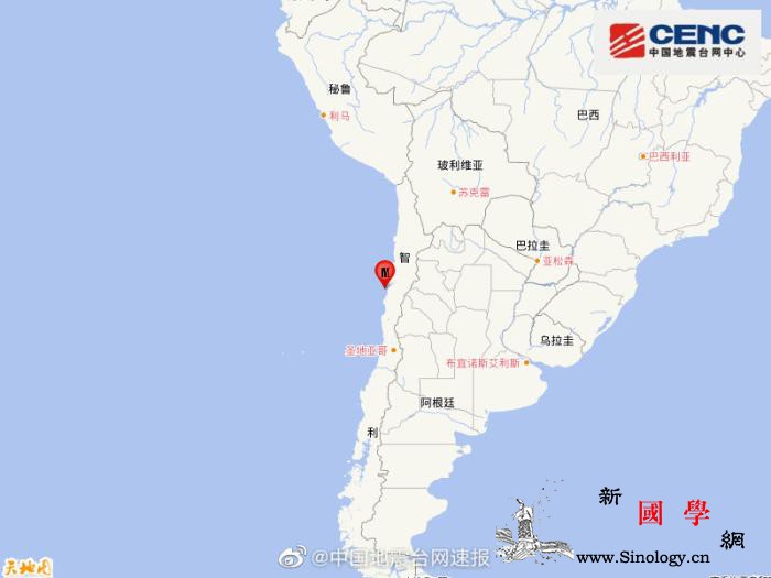 智利北部沿岸近海发生6.5级地震震源_智利-台网-震源-