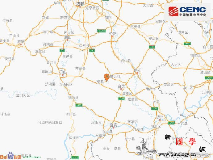 四川自贡市荣县发生3.2级地震震源深_台网-荣县-震源-