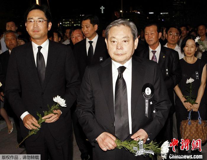 三星集团会长去世文在寅表哀悼接班人面_三星-韩国-哀悼-