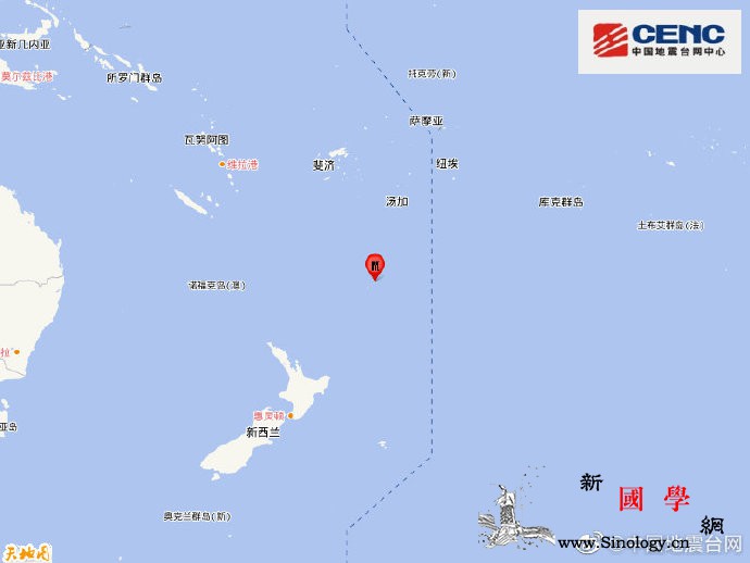 新西兰克马德克群岛海域发生6.1级地_震源-群岛-南纬-