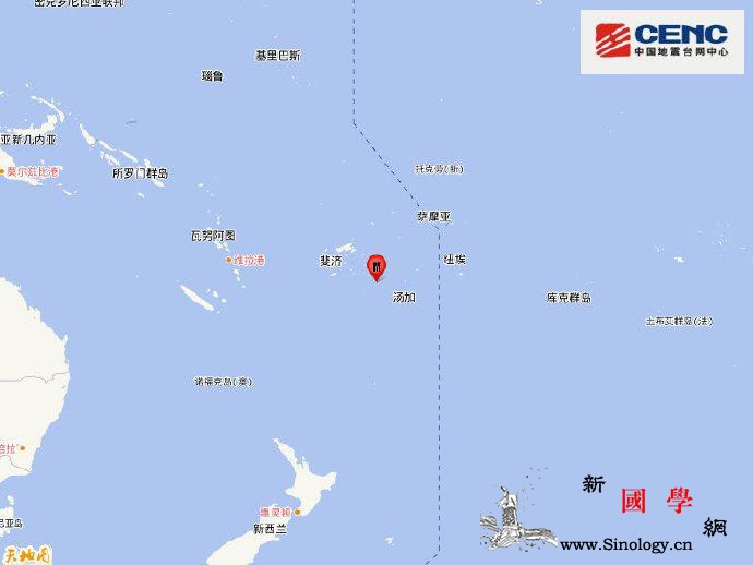 斐济群岛发生5.9级地震震源深度50_斐济-台网-震源-