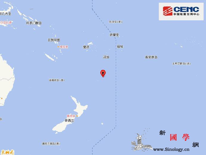 新西兰克马德克群岛发生6.1级地震震_台网-震源-群岛-
