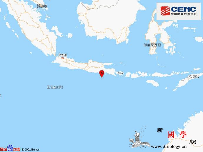 印尼爪哇岛以南海域发生6.0级地震震_爪哇-印尼-台网-