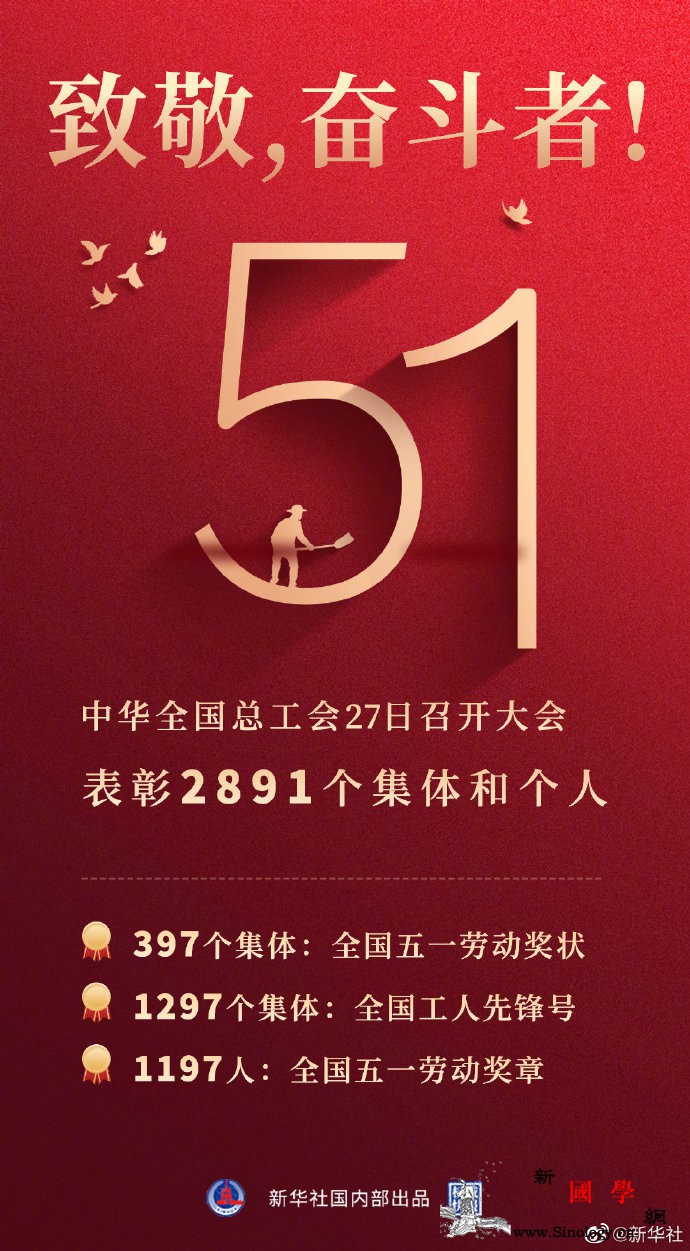 全国2891个集体和个人获五一劳动表_奋斗者-克难-攻坚-