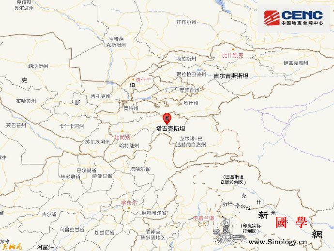 塔吉克斯坦发生6.4级地震震源深度1_塔吉克斯坦-震源-网速-