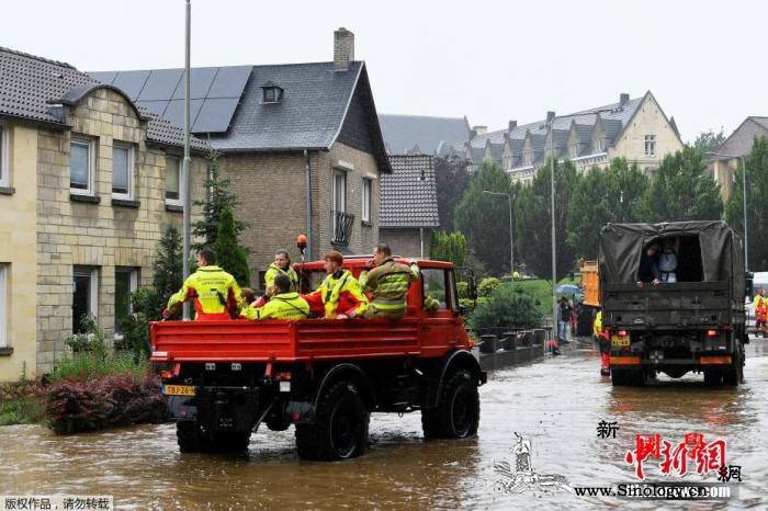 洪灾来袭德国逾百死启动军事警报比利时_洪灾-德国-泽国-