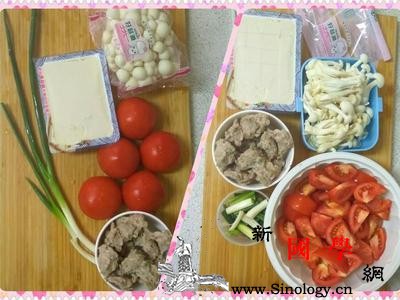 番茄豆腐蘑菇汤简单食材也能喝出鲜滋味_葱白-蕃茄-雪白-豆腐-