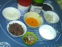黑芝麻火腿月饼_麦芽糖-烤箱-倒入-火腿-
