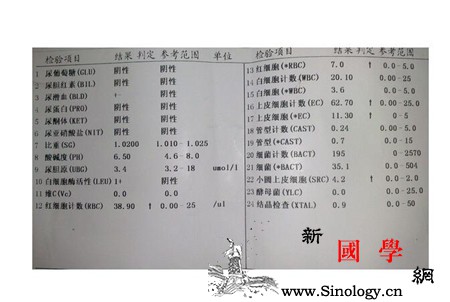 尿常规化验单怎么看_泌尿系-化验单-红细胞-白细胞-